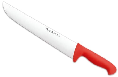 Arcos 291922 Serie 2900 - Metzgermesser Steakmesser - Klinge Nitrum Edelstahl 300 mm - HandGriff Polypropylen Farbe Rot von Arcos