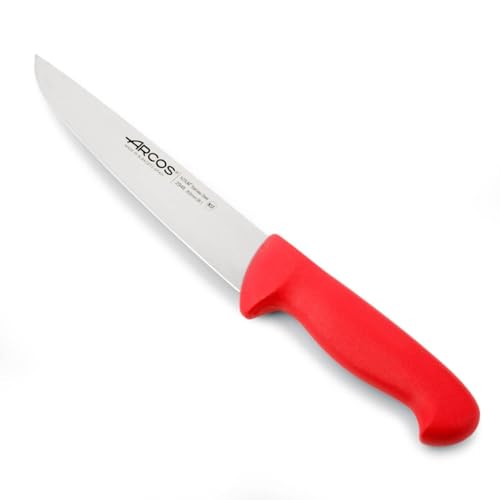 Arcos Serie 2900 - Metzgermesser Steakmesser - Klinge Nitrum Edelstahl 200 mm - HandGriff Polypropylen Farbe Rot von Arcos