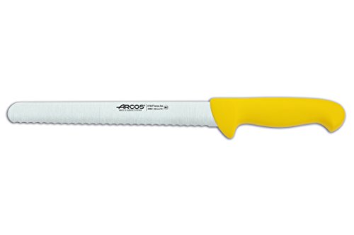 Arcos Serie 2900 - Gebäckmesser Kuchenmesser - Klinge Nitrum Edelstahl 250 mm - HandGriff Polypropylen Farbe Gelb von Arcos