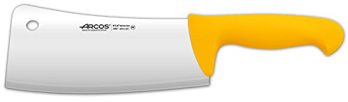 Arcos Serie 2900 - Hackmesser Metzgermesser - Klinge Nitrum Edelstahl 200 mm - HandGriff Polypropylen Farbe Gelb von Arcos