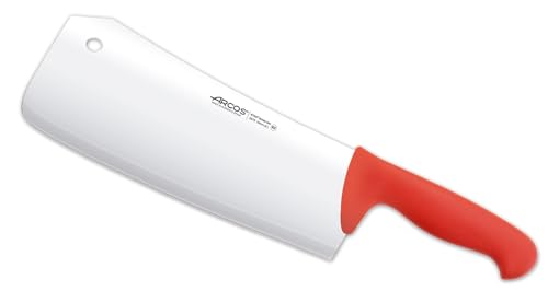 Arcos Serie 2900 - Hackmesser Metzgermesser - Klinge Nitrum Edelstahl 240 mm - HandGriff Polypropylen Farbe Rot von Arcos