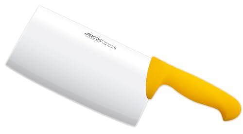 Arcos 298600 Serie 2900 - Hackmesser Metzgermesser - Klinge Nitrum Edelstahl 215 mm - HandGriff Polypropylen Farbe Gelb von Arcos