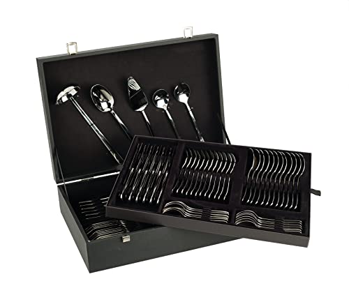 Arcos 587200 Serie Capri - Geschenkbox Besteck-Set 113 Stück (Komplett-Set) - Monoblock aus einem Stück Edelstahl Farbe Silber von Arcos