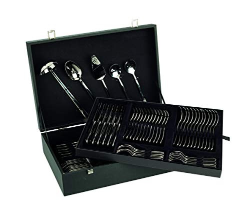 Arcos 587200 Serie Capri - Geschenkbox Besteck-Set 113 Stück (Komplett-Set) - Monoblock aus einem Stück Edelstahl Farbe Silber von Arcos