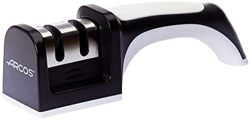 Arcos 610624 Handmesserschärfer, aus ABS + TPE, Keramik- und Hartmetallrollen, Weiß und Schwarz von Arcos