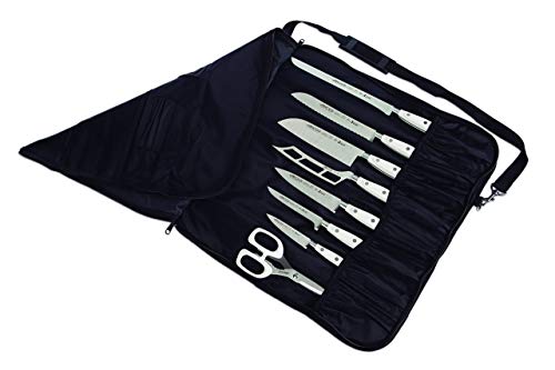 ARCOS Messertasche für 8 Teile zum Aufbewahren von Messern. Aufbewahrungs- und Transporttasche für Küchengeräte aus Polyester. 500 x 510 mm. Farbe Schwarz von Arcos