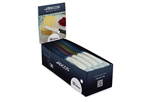 Arcos Nova - Box 36 Buttermesser - Edelstahl NITRUM 70 mm - Griff in verschiedenen Farben (36 uds) von Arcos