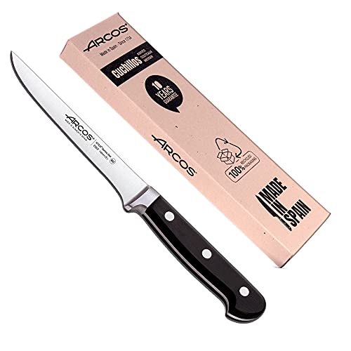 Arcos | Ausbeinmesser | Ausbeinmesser | Ausbeinmesser | Schinkenmesser | Ausbeinmesser (140 mm) Klassisch | Eco Verpackung | Schinkenspitze Messer von Arcos