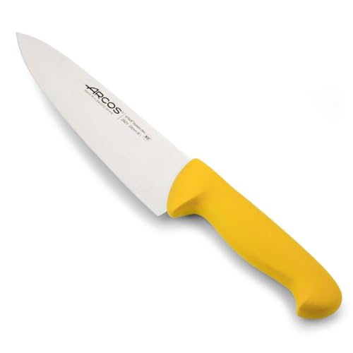 Arcos Chefmesser mit Nitrum Edelstahlklinge 20 cm - Professionelles Mehrzweck-Küchenmesser mit Ergonomischem Griff aus Polypropylen - Gelb, Serie 2900 Arcos Chefmesser mit Nitrum Edelstahlklinge 20 cm - Professionelles Mehrzweck-Küchenmesser mit Ergonomischem Griff aus Polypropylen - Gelb, Serie 2900 von Arcos