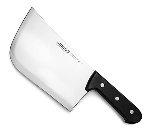 Arcos Fleischermesser Cleaver - Klinge aus Edelstahl 20 cm - Griff aus Polypropylen, Silber - Farberkennungssystem - Robust und Hygienisch - Serie 2900, Farbe Schwarz von Arcos