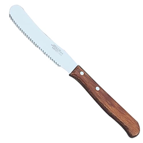 Arcos Serie Latina - Buttermesser - Klinge Nitrum Edelstahl 90 mm - HandGriff Pack-Holz Farbe Braun von Arcos