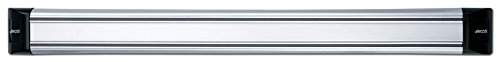 Arcos Magnetische Zahnstange Messer - Magnetische Zahnstange Messer - Gemacht aus PVC, Stahl und ABS 450 x 45 mm Farbe Schwarz und Grau von Arcos