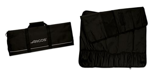 Arcos Messer Roll Bag - Messer Rolltasche zu 12 Stück - 100% Polyester 730 x 510 mm - Farbe Schwarz (Messer Nicht ENTHALTEN) von Arcos