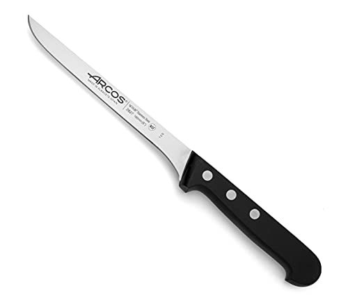 Arcos 282704 Serie Universal - Filetmesser Steakmesser - Klinge Nitrum Edelstahl 160 mm - HandGriff Polyoxymethylen (POM) Farbe Schwarz von Arcos