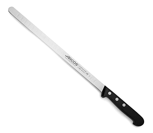 Arcos 284004 Serie Universal - Lachsmesser Fischmesser - Klinge Nitrum Edelstahl 290 mm - HandGriff Polyoxymethylen (POM) Farbe Schwarz von Arcos