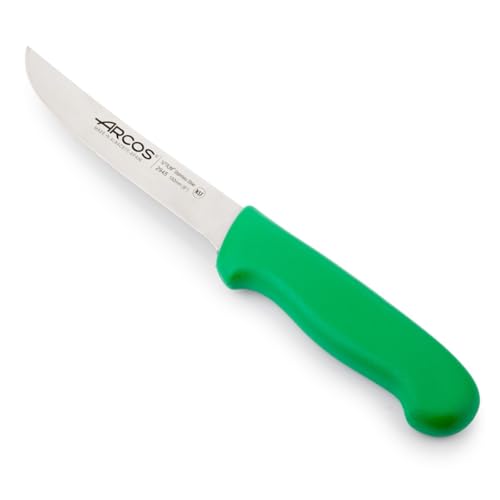 Arcos Ausbeinmesser mit Nitrum Edelstahlklinge 160 mm - Professionelles Fleischermesser zum Schneiden von Knochen und Fleisch - Ergonomischer Griff aus Polypropylen, Serie 2900, Farbe Grün von Arcos
