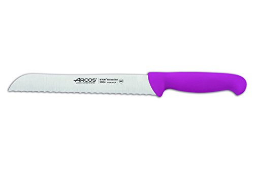 Arcos Serie 2900 - Brotmesser - Klinge Nitrum Edelstahl 200 mm - HandGriff Polypropylen Farbe Violett von Arcos