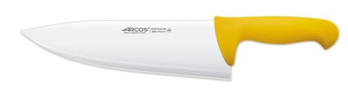 Arcos Fleischermesser Cleaver - Klinge aus Edelstahl 28 cm - Griff aus Polypropylen, Widerstandsfähig und Hygienisch - Gelb, Serie 2900, Farberkennungssystem von Arcos