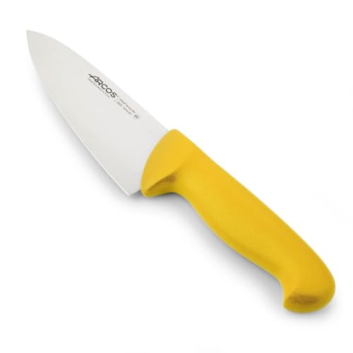 Arcos Chefmesser aus Edelstahl Nitrum mit 150 mm Klinge - Professionelles Küchenmesser, Vielseitig Einsetzbar - Ergonomischer Griff aus Polypropylen, Gelb, Serie 2900 Arcos Chefmesser aus Edelstahl Nitrum mit 150 mm Klinge - Professionelles Küchenmesser, Vielseitig Einsetzbar - Ergonomischer Griff aus Polypropylen, Gelb, Serie 2900 von Arcos