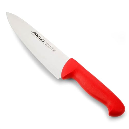 Arcos 292122 Serie 2900 - Kochmesser - Klinge Nitrum Edelstahl 200 mm - HandGriff Polypropylen Farbe Rot von Arcos