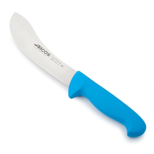 Arcos Desollmesser aus Nitrum Edelstahl mit 19 cm Klinge - Ergonomischer Griff aus Polypropylen, Ideal für das Abhäuten von Fleisch - Blau, Serie 2900 von Arcos