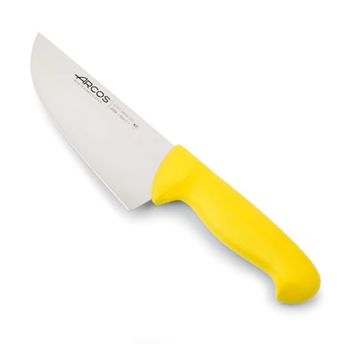 Arcos Serie 2900 - Metzgermesser Steakmesser - Klinge Nitrum Edelstahl 170 mm - HandGriff Polypropylen Farbe Gelb von Arcos