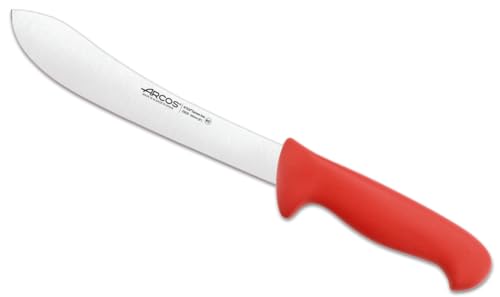 Arcos Serie 2900 - Metzgermesser Steakmesser - Klinge Nitrum Edelstahl 200 mm - HandGriff Polypropylen Farbe Rot von Arcos