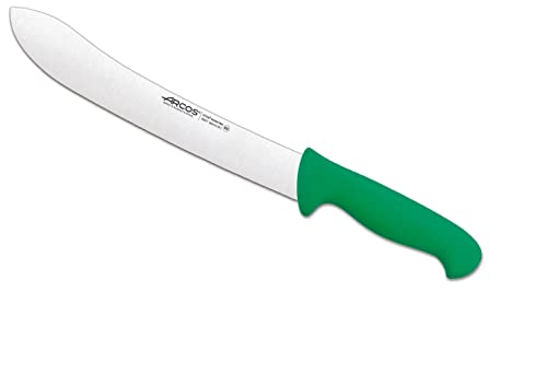 Arcos Serie 2900 - Metzgermesser Steakmesser - Klinge Nitrum Edelstahl 250 mm - HandGriff Polypropylen Farbe Grün von Arcos