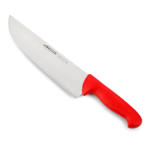 Arcos Serie 2900 - Metzgermesser Steakmesser - Klinge Nitrum Edelstahl 250 mm - HandGriff Polypropylen Farbe Rot von Arcos