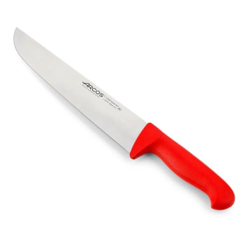 Arcos Serie 2900 - Metzgermesser Steakmesser - Klinge Nitrum Edelstahl 250 mm - HandGriff Polypropylen Farbe Rot von Arcos