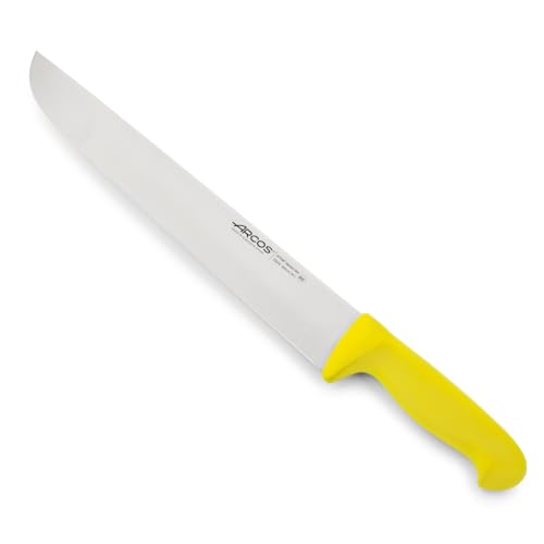 Arcos Kochmesser Professionell - Edelstahlklinge NITRUM 350 mm - Langlebigkeit und Präzision - Serie 2900 - Gelber Polypropylen-Griff von Arcos