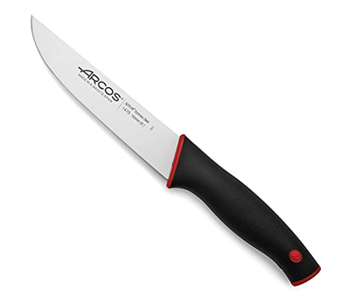 Arcos Küchenmesser aus Nitrum-Edelstahl mit 15 cm Klinge - Professionelles Universalmesser, Ergonomischer Griff aus Polyoxymethylen (POM) - Schwarz und Rot, Serie Duo Arcos Küchenmesser aus Nitrum-Edelstahl mit 15 cm Klinge - Professionelles Universalmesser, Ergonomischer Griff aus Polyoxymethylen (POM) - Schwarz und Rot, Serie Duo von Arcos