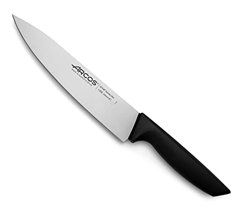 Arcos Kochmesser Professionell - Edelstahlklinge NITRUM 200 mm, Glatte und Langlebige Schneide, Leichter und Robuster Griff, Serie Niza von Arcos