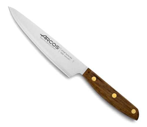 Arcos Serie Nordika - Küchenmesser | Allzweckmesser - Edelstahl NITRUM - Klinge 160 mm - Ovengkol Holzgriff 100% natürlicher FSC - 100% recycelte Verpackung von Arcos