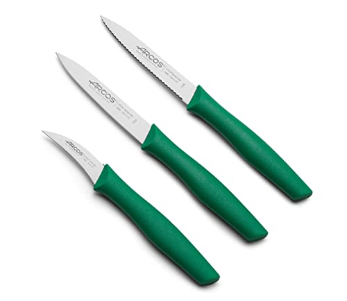 Arcos Serie Nova - Paring Messer Set - Klinge Nitrum Edelstahl - HandGriff Polypropylen Farbe Grün von Arcos