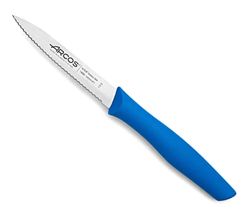 Arcos Küchenmesser Serrado - Edelstahl NITRUM 100 mm - Ideal zum Schälen von Obst und Gemüse - Rutschfester Griff - Serie Nova von Arcos