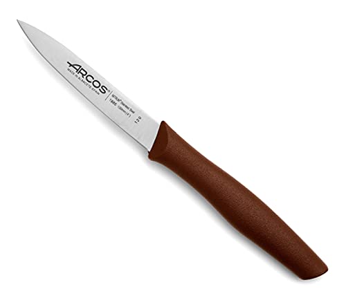 Arcos Küchenmesser Edelstahl NITRUM 100 mm - Perfekt zum Schälen von Obst und Gemüse - Robuster und Bequemer Polypropylen-Griff - Serie Nova von Arcos