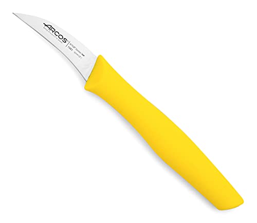 Arcos Schälmesser aus Edelstahl 60 mm - Professionelles Küchenmesser für Schneiden, Schälen und Reinigen von Lebensmitteln - Ergonomischer Griff aus Polypropylen, Gelb, Serie Nova von Arcos