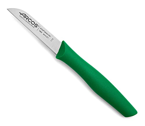 Arcos Serie Nova - Schälmesser - Klinge Nitrum Edelstahl 80 mm - HandGriff Polypropylen Farbe Grün von Arcos