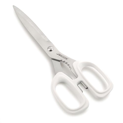 ARCOS Küchenschere aus Edelstahl 22 cm - Professionelle Küchenschere zum Schneiden aller Arten von Lebensmitteln, Griff aus Polypropylen - Weiß, Serie Deluxe ARCOS Küchenschere aus Edelstahl 22 cm - Professionelle Küchenschere zum Schneiden aller Arten von Lebensmitteln, Griff aus Polypropylen - Weiß, Serie Deluxe von Arcos