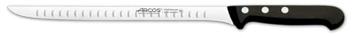 ARCOS Jamonmesser mit Kullenschliff aus Edelstahl - Klinge 240 mm, Griff aus Polyoxymethylen POM für Präzises und Einfaches Schneiden oder Tranchieren von Lebensmitteln - Schwarz, Serie Universal von Arcos