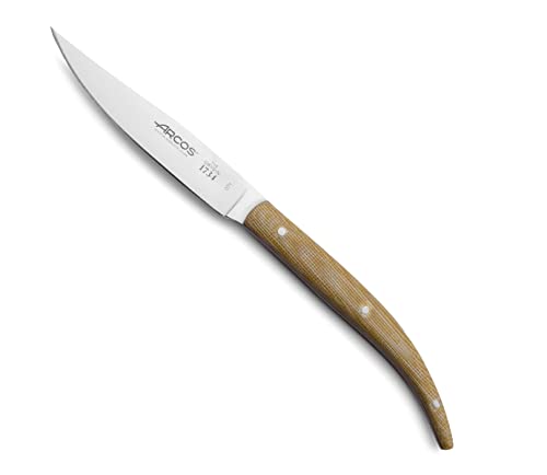 Arcos Table Messer - Steakmesser Tafelmesser - Klinge Nitrum Edelstahl 110 mm - HandGriff ABS Micarta Farbe Braun von Arcos