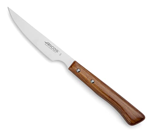 Arcos Table Messer - Steakmesser Tischmesser Tafelmesser - Klinge Nitrum Edelstahl 110 mm - HandGriff Pack-Holz Farbe Braun von Arcos