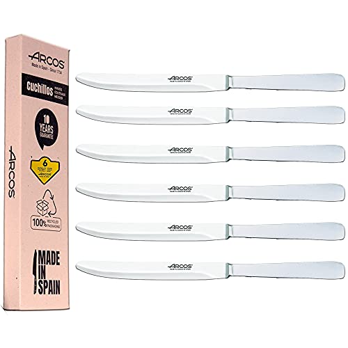 Arcos | Tischmesser FILO LISO | 6 Stück Steakmesser | Monoblock Griff | Edelstahl | Eco von Arcos