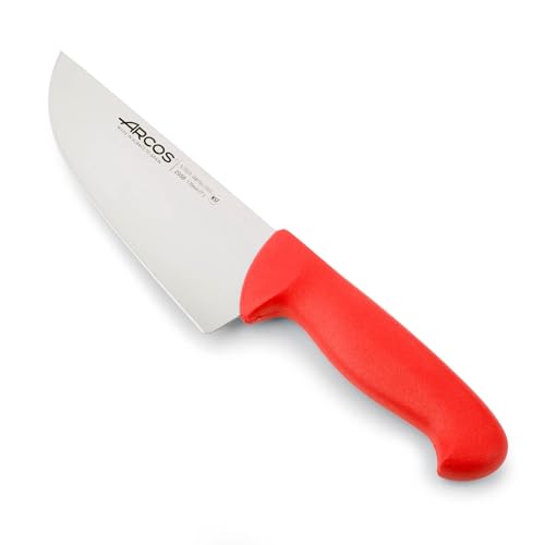 Arcos Serie 2900 - Metzgermesser Steakmesser - Klinge Nitrum Edelstahl 170 mm - HandGriff Polypropylen Farbe Rot von Arcos