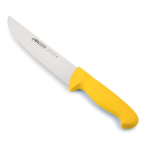 Arcos Serie 2900 - Metzgermesser Steakmesser - Klinge Nitrum Edelstahl 210 mm - HandGriff Polypropylen Farbe Gelb von Arcos