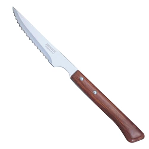 Arcos Table Messer - Steakmesser Tafelmesser - Klinge Nitrum Edelstahl 110 mm - HandGriff Pack-Holz Farbe Braun von Arcos