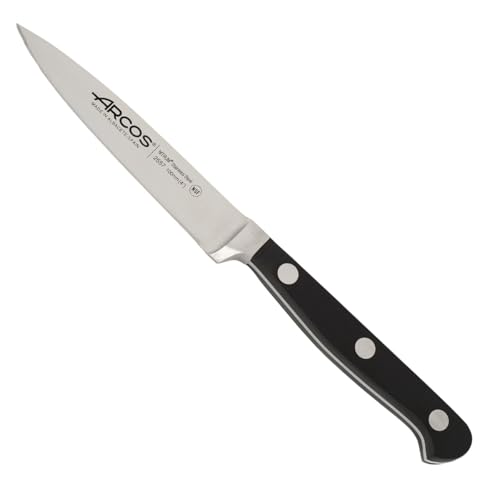 Arcos Serie Clasica - Schälmesser - Klinge aus Nitrum geschmiedetem Edelstahl 100 mm - HandGriff Polyoxymethylen (POM) Farbe Schwarz von Arcos