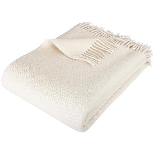 Arctic Wolldecke Solid - Hochwertiges Wollplaid im Scandi Design - 130 x 200 cm - Weiß Arctic Wolldecke Solid - Hochwertiges Wollplaid im Scandi Design - 130 x 200 cm - Weiß von Arctic