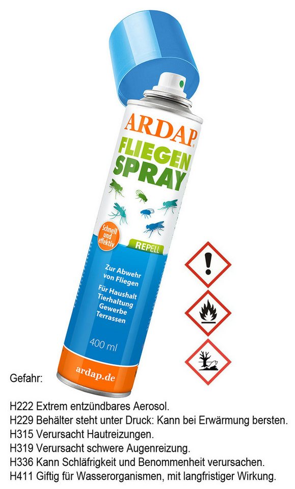 Ardap Insektenspray ARDAP Repell Fliegenspray 400 ml von Ardap